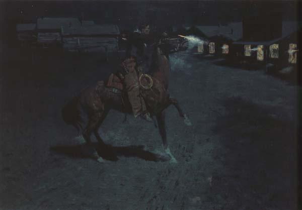 Frederic Remington An Argument with the Town Marshal (mk43) oil painting picture